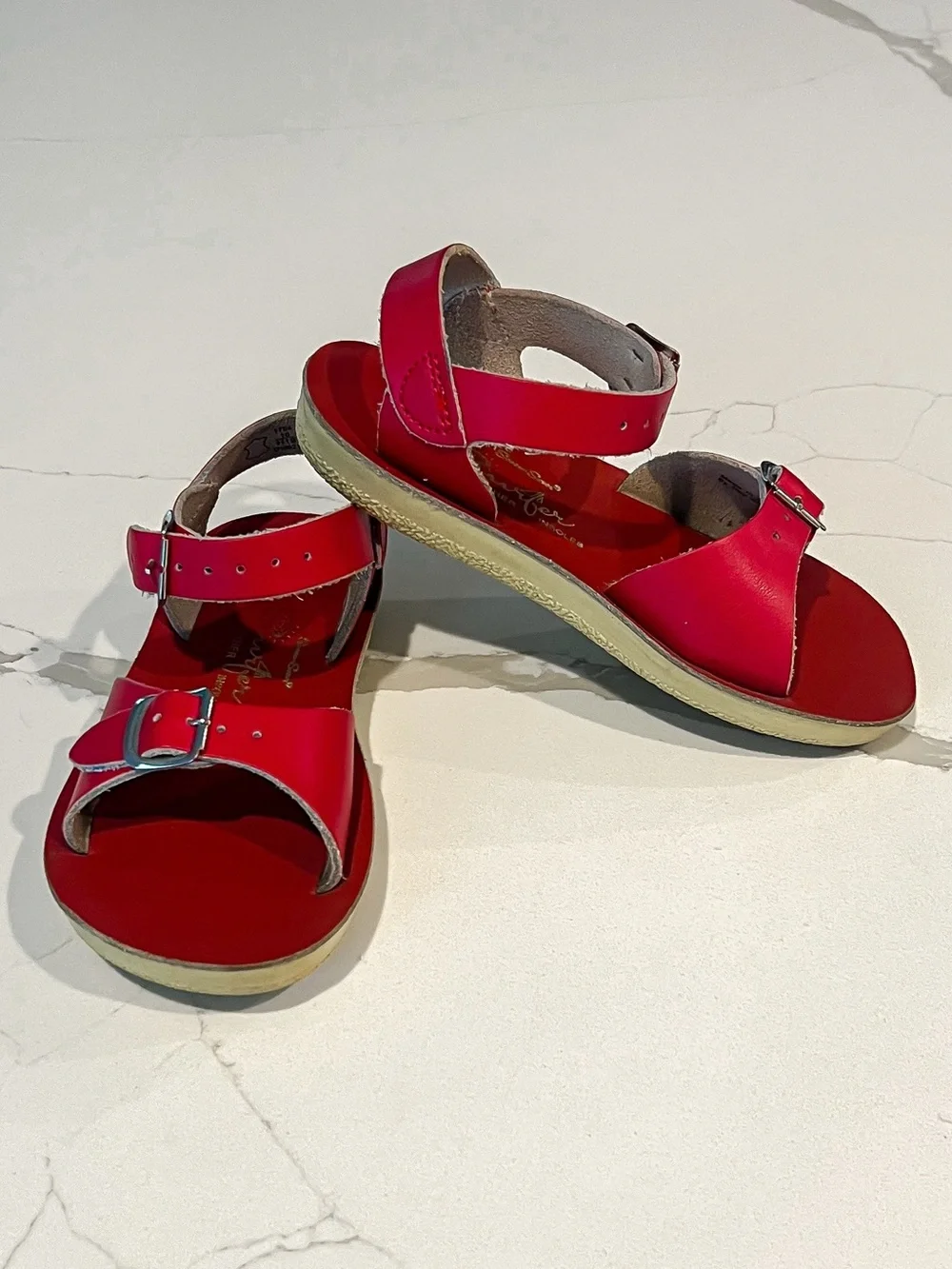 Saltwater Red Sun San Surfer Adjustable Buckle Sandals Toddler Sz 10